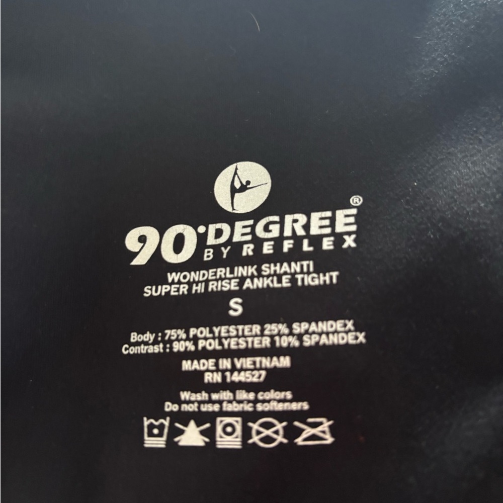 Only worn - 1x - 90 Degree By Reflex Super High Rise Ankle Tights in Black